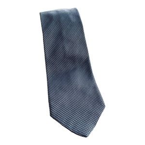 Barney’s New York Navy Light Blue Printed Silk Tie